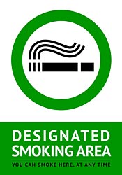 Designated Smoking Area Signage