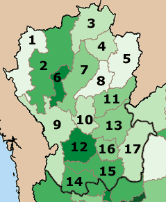 GDP of the provinces of the Northern Region of Thailand