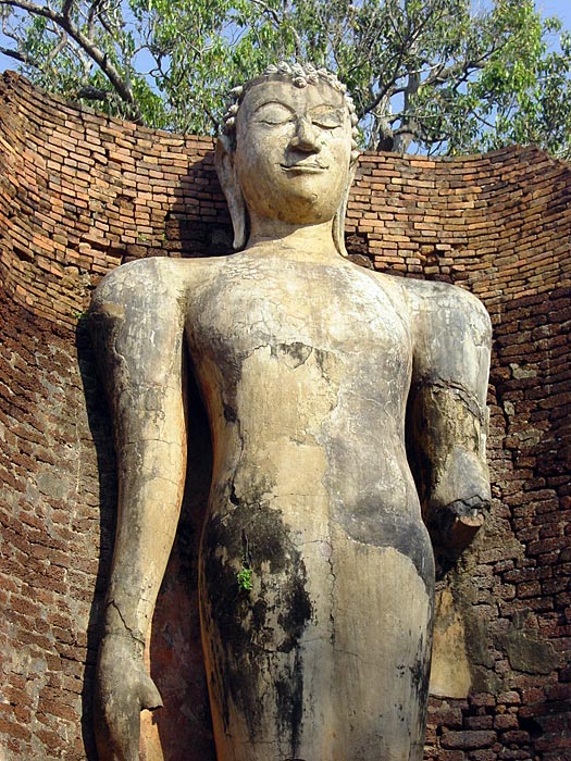 Standing Buddha at Wat Si Iriyabot, Kamphaeng Phet Historical Park, Thailand