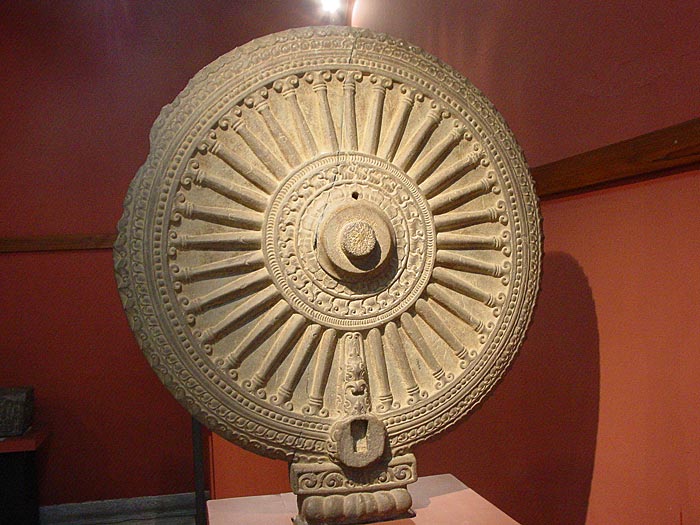 Buddha Image, Wheel of Life (Dharmacakra), Dvaravati style, Phra Pathom Chedi National Museum, Nakhon Pathom