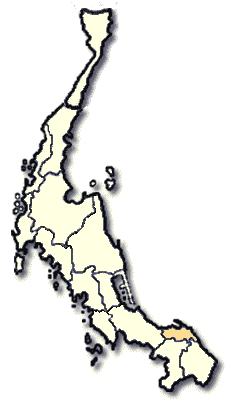 Pattani Map, Southern Thailand