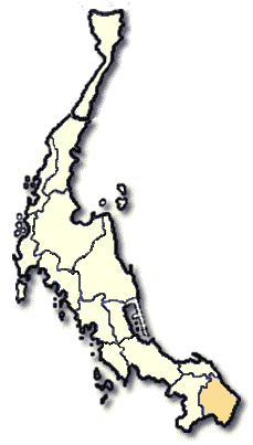 Narathiwat province Map, Southern Thailand