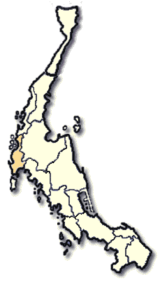 Phang-Nga province Map, Southern Thailand