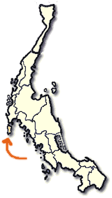 Phuket Island Map, Southern Thailand