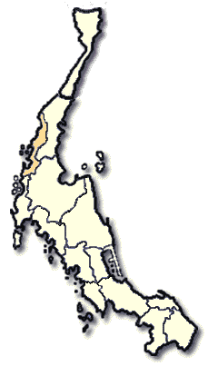 Ranong province Map, Southern Thailand