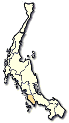 Satun province Map, Southern Thailand