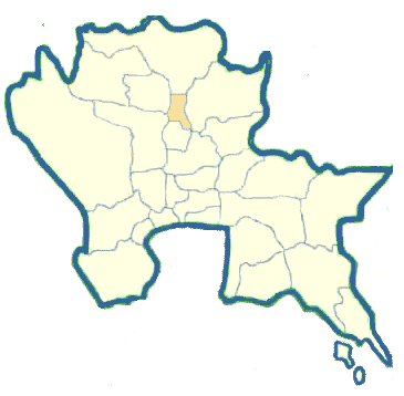 Suphan Buri province Map, Central Thailand