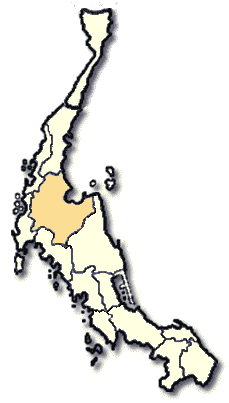 Surat Thani province Map, Southern Thailand