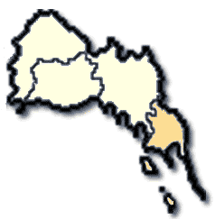 Trat province Map, Eastern Thailand