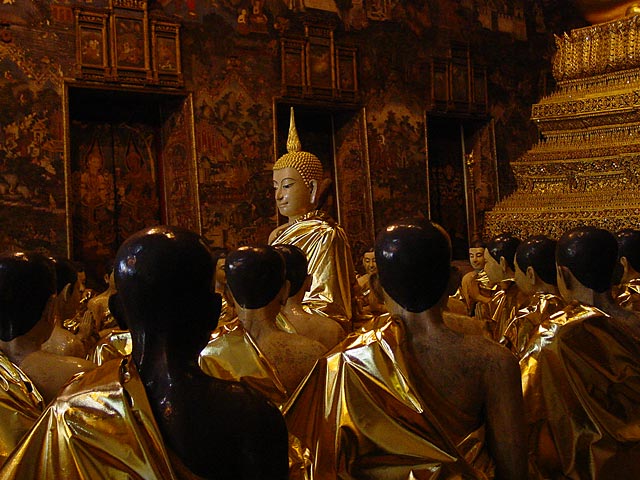 Buddha among his disciples, Wat Suthat, Bangkok