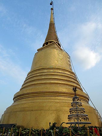 The gilded stupa on top on Golden Mount