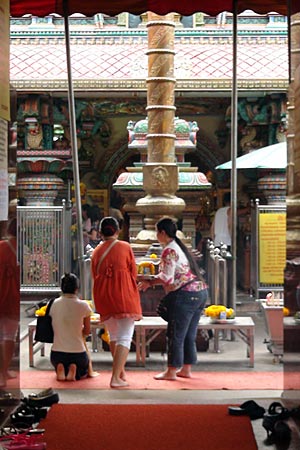 Worshippers in the temple