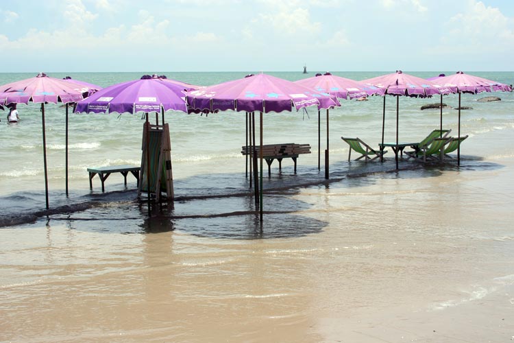 Beach Umbrellas on Hua Hin Beach