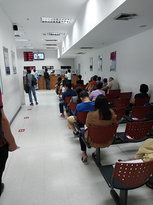 Section for 90-days reporting at Immigration Bangkok