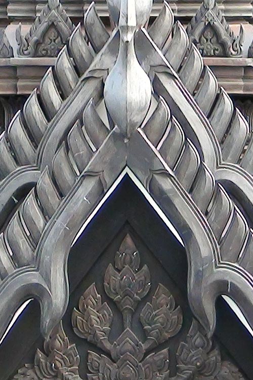 Detail of one of the 37 metal spires