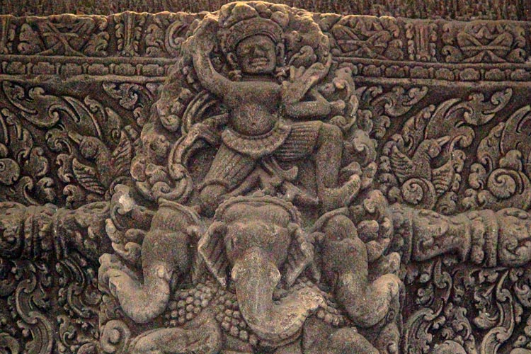 Lintel, originally at Prasat Phanom Rung - Indra on Airavata of the East