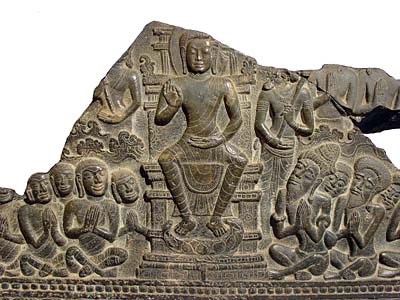 Lord Buddha sculpture, Dvaravati culture, Phra Pathom Chedi National Museum, Nakhon Pathom, Thailand