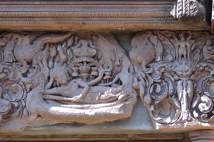 Famous Reclining Vishnu Lintel at Phanom Rung