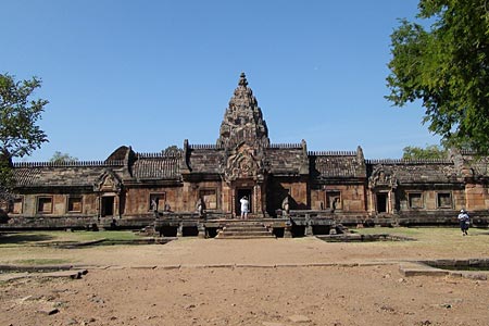 Front view of the main temple complex of Phanom Rung