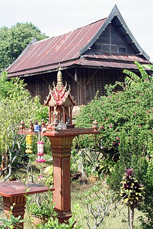 Spirit House in Fruit Orchard, Samut Songkhram