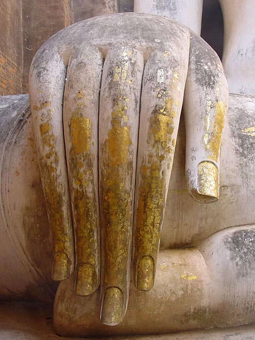 Hand of Phra Ajana, Wat Si Chum, Sukhothai, Thailand