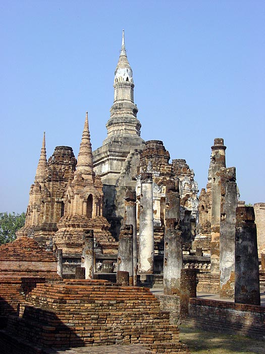 Main Temple Complex at Wat Mahathat, Sukhothai, Thailand