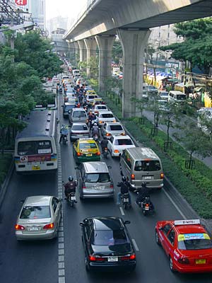 Traffic on Sukhumvit Road, Bangkok