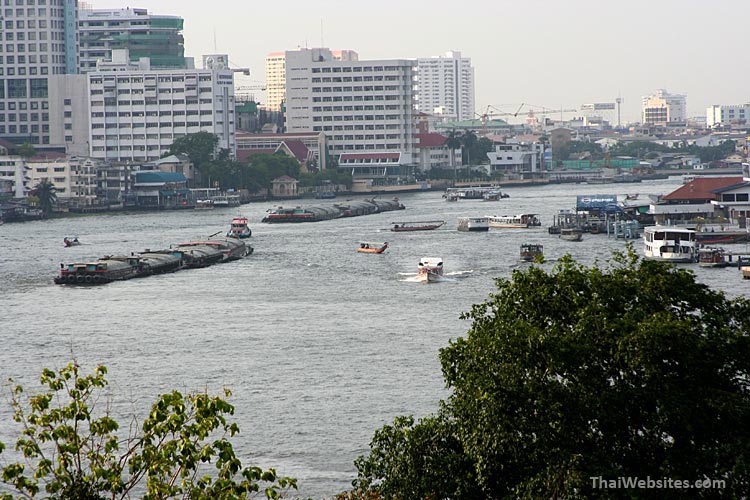 The Chao Phraya River, as seen from Wat Arun 