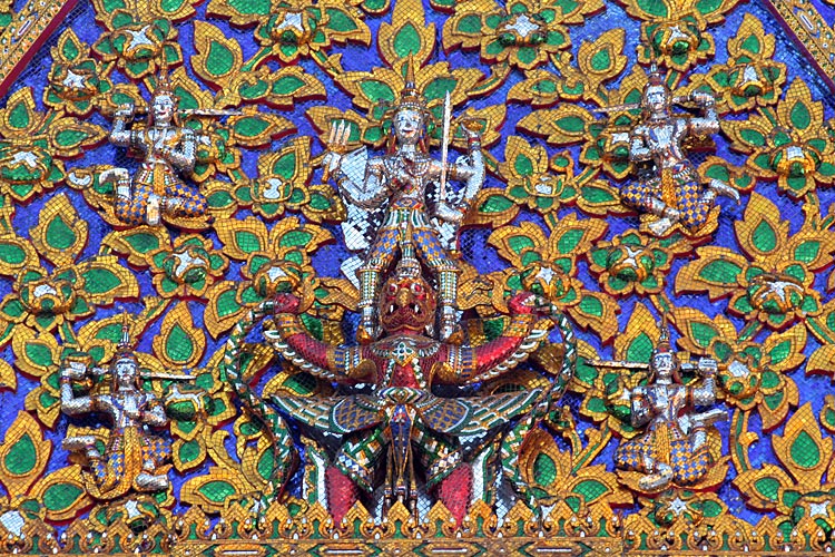 Detail of the Gable of the Mondop at Wat Mahathat (Temple of the Great Relic), Bangkok